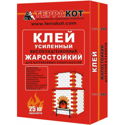 Клей усиленный "Терракот" жаростойкий, 25 кг