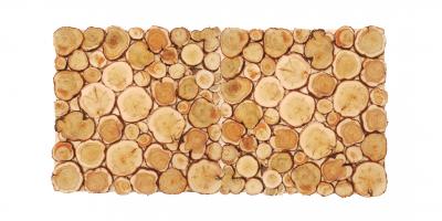 Панно из спилов можжевельника  3D 1000х500мм