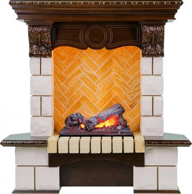 Каминокомплект Pierre Luxe - Темный дуб / Шампань (Высота 975мм) с очагом Cassette 400 NH