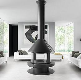 Дровяной камин ROCAL GALA центральный стальной