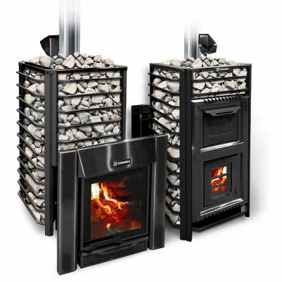 Дровяная печь для баниERMAK 30 СЕТКА ЛЮКС BLACK