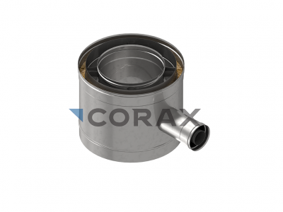 Тройник коаксиальный утепленный 90 H=330мм