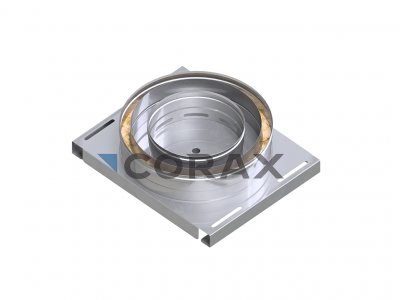 Площадка опорная коаксиальная утепленная (выпуск вниз)