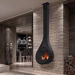 Дровяной камин ROCAL Drop стальной