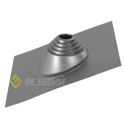 Кровельный проход "ВЕЗУВИЙ" №17 (д.75-200мм, 455х455мм) угл, силикон, Серебро