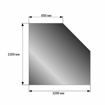 Лист предтопочный Eysen Эркер 1200*1200мм