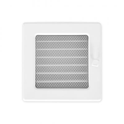 Вентиляционная решетка (Белый) с задвижкой 17*17