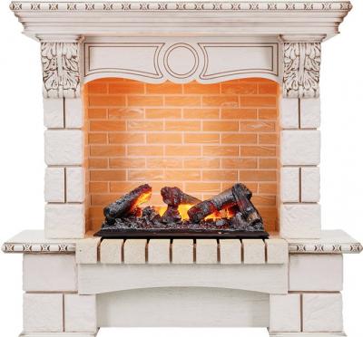 Каминокомплект Pierre Luxe - Слоновая кость / Шампань (Высота 1035мм) с очагом Cassette 600 NH