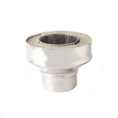 Переход на сэндвич нерж. (AISI 430/0,8мм) (ПМ)
    диаметр дымохода: 
    115х180 мм