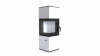 Печь DEFRO HOME QUADROOM, 9,6 кВт, белая сталь