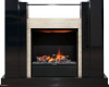 Каминокомплект Rockwell - Черный лак, слоновая кость с очагом Albany