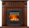Каминокомплект Venice - Махагон коричневый антик с очагом Brookline Black