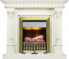 Каминокомплект Dallas - Слоновая кость с патиной с очагом Danville Antique Brass FB2