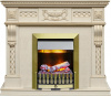 Каминокомплект Corsica - Слоновая кость с патиной (Ширина 1100) с очагом Danville Antique Brass FB2