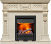 Каминокомплект Corsica - Слоновая кость с патиной (Ширина 1100) с очагом Danville Black FB2