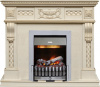 Каминокомплект Corsica - Слоновая кость с патиной (Ширина 1100) с очагом Danville Chrome FB2