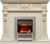Каминокомплект Corsica - Слоновая кость с патиной (Ширина 1100) с очагом Chesford