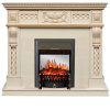 Каминокомплект Corsica - Слоновая кость с патиной (Ширина 1100) с очагом Fobos FX M Black