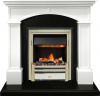 Каминокомплект Langford - Белый с черным с очагом Cavendish
