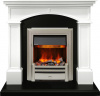 Каминокомплект Langford - Белый с черным с очагом Chesford