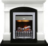 Каминокомплект Langford - Белый с черным с очагом Danville Chrome FB2
