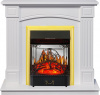Каминокомплект Boston - Белый (Высота 925см) с очагом Majestic FX M Brass
